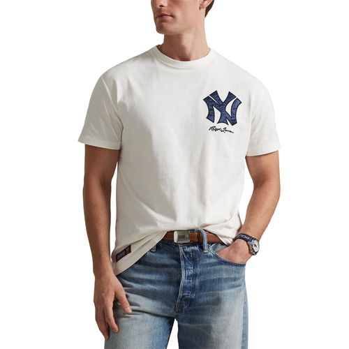 T-Shirt Crème Polo Ralph Lauren En Jersey Des Yankees