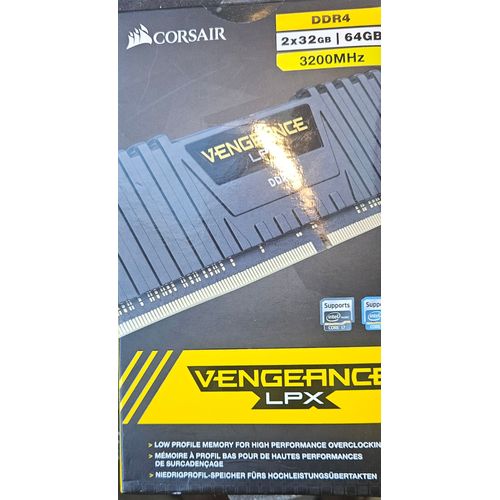 64GB (2x32GB) Corsair Vengeance LPX DDR4 3200MHz ¿ Comme Neuf