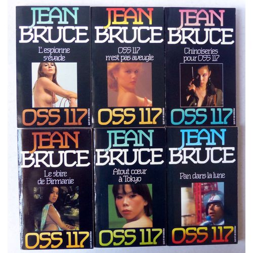 Lot De 7 Romans Série Oss 117 Par Jean Bruce (Presses De La Cité 1986) - Contact Impossible, Espionne S'Évade, N'Est Pas Aveugle, Chinoiseries, Sbire De Birmanie, Atout Coeur À Tokyo, Pan Dans La Lune