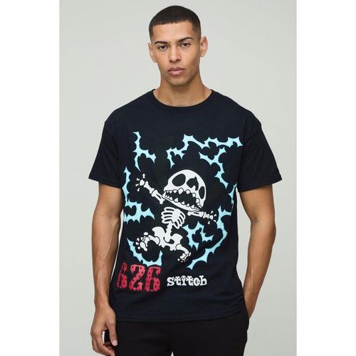 T-Shirt À Imprimé Disney Lilo & Stitch Homme - Noir - S, Noir