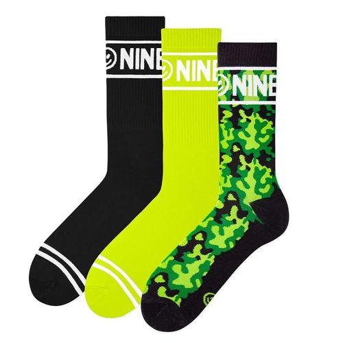 Zooksy Pack 3 Paires Chaussettes Sportives Nineties Antidérapantes 36-40 Camouflage Forestier
