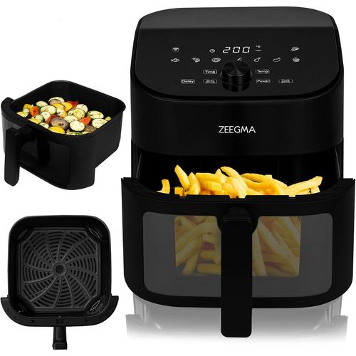 Knapper Chef Friteuse Sans Huile, 6,5 L - Cuisine Saine Avec 10 Programmes Automatiques, Puissance 1600W, Chauffage En 60S, Nettoyage Facile, Sécurité Maximale, Écran Tactile Lcd[AIR625297]