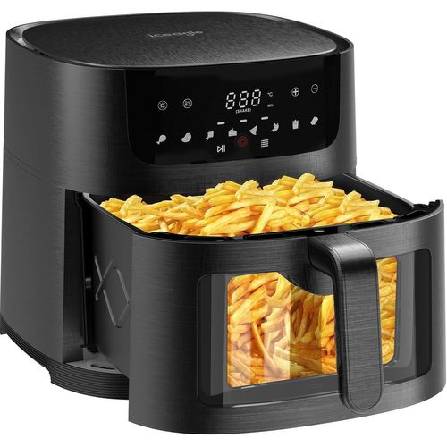 Air Fryer 9L - 1800W Friteuse Sans Huile Xxl | Friteuse À Air Avec Fenêtre, 8 Programmes, Écran Led Convivial Pour Une Cuisson Facile, Livre De Recettes[AIR625137]