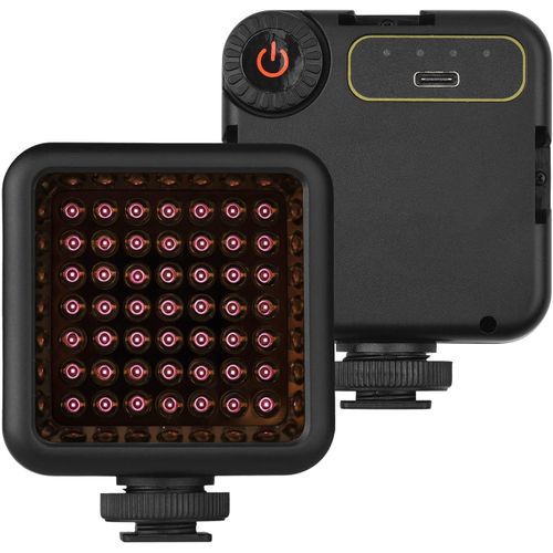 Ir49S Mini Ir Night Vision Light - Caméra Infrarouge Pour Caméscope, Caméscope - Batterie Rechargeable Intégrée Avec 3 Fixations Cold Shoe Pour Vlog, Youtube[GOP6250446]