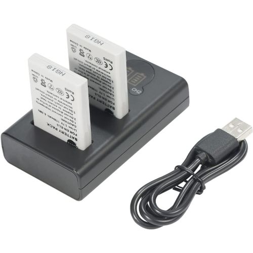 Dste En-El5 Lot De 2 Batteries De Rechange + Double Chargeur Usb Avec Écran Lcd Compatible Avec Appareil Photo Nikon Coolpix P510, P520, P530, P5100, P6000, S10, P3, P4, P80, P90, [GOP6252298]