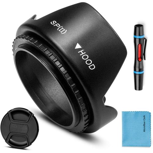 Pare-Soleil Universel Pour Objectif 58 Mm Motif Tulipe Avec Bouchon D'Objectif Central Pour Appareil Photo Canon, Nikon, Sony, Pentax, Olympus, Fuji[GOP6251246]