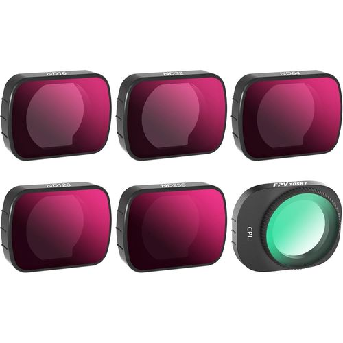 Lot De 6 Filtres Nd Mini 4 Pro Multi-Couches Pour Drones Dji Mini 4 Pro (Cpl, Nd16, Nd32, Nd64, Nd128, Nd256)[Gop6251126]