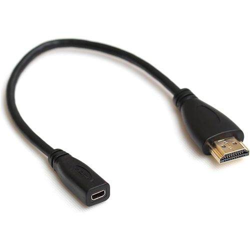 Câble Adaptateur Micro Hdmi Femelle Vers Hdmi Mâle Pour Tablette Et Téléphone Portable 20 Cm[GOP6253584]