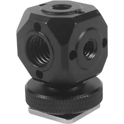Support De Trou De Vis Magic Cubique Adaptateur 6,35 Mm Compatible Avec Gopro Dslr Caméras Cage Flash Microphone Moniteur Trépied Support (Cold Shoe Cube E)[GOP6254127]