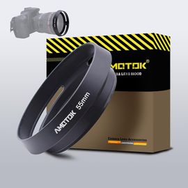 Vhbw Pare-Soleil Pour Objectif 49mm - Cache, Noir, Plastique, Tulipe