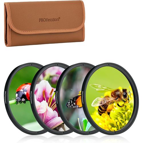 Close-Up Filter Kit 62Mm Filtres Pour Objectif Macro (+2, 4, 8, 10) Ensemble De 4 Pour Nikon Af Zoom-Nikkor 70-300Mm F/4-5.6G Pour Fujifilm Xf 55-200Mm F/3.5-4.8 Objectifs[GOP6256381]