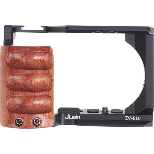 Zv-E10 Cage Pour Appareil Photo Avec Poignée Latérale En Bois À Dégagement Rapide Plaque Cage Kit De Protection Pour Appareil Photo Reflex Numérique Sony Zv-E10[GOP6255888]