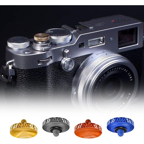 4 Pcs Bouton Déclencheur Concave Pour Fujifilm X100 X100S X100T X10 X20 X30 X-Pr01, Obturateur Libération Bouton En Cuivre Pur, Pour Canon F-1 Ae-1 New F-1, Nikon Df Fm2 F3 (Argent[GOP6255736]