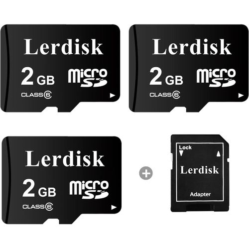 Lot De 3 Cartes Micro Sd 2Go Classe 6 | Compatible Lecteurs Mp3, Téléphones Anciens & Appareils Sd | Ip65 Antichoc Et Certifié Ce (2Gox3)[GOP6256328]