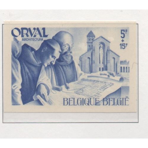 Belgique Timbres L' Abbaye D' Orval , Timbre Dentelé Et Non Dentelé 1941