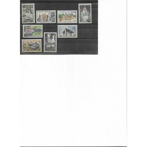 8 Timbres Neufs Monuments France 1963
