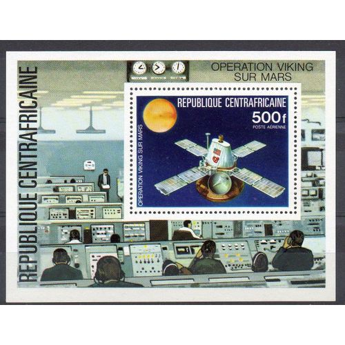 Centrafrique Timbres Opération Viking Sur Mars