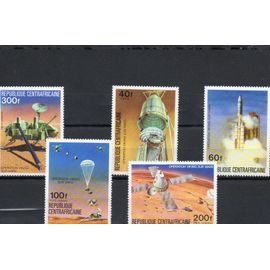 Centrafrique Timbres Espace : Opération Viking Sur Mars