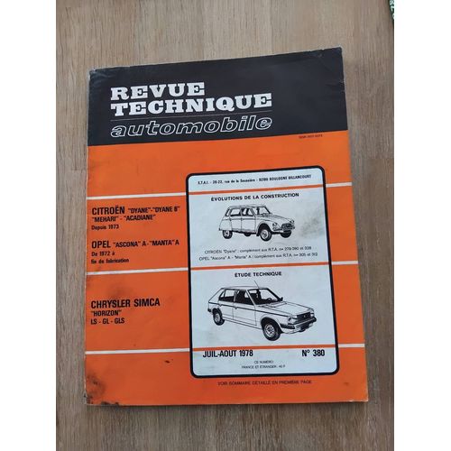 Revue Technique Diane Mehari Simca