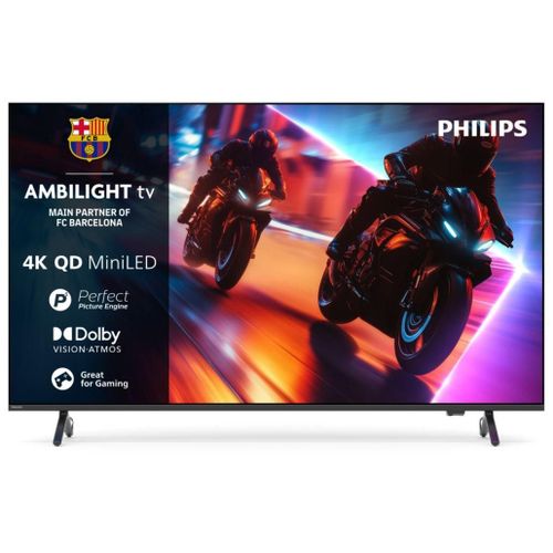 Philips 55MLED910 - Classe de diagonale 55" TV LCD rétro-éclairée par LED - QLED - Smart TV - TITAN OS - 4K UHD (2160p) 3840 x 2160 - HDR - Quantum Dot, Mini-LED - noir