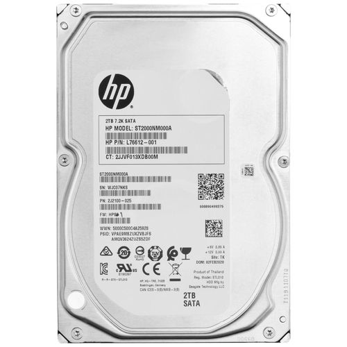 HP Enterprise - Disque dur - 2 To - interne - 3.5" - SATA - 7200 tours/min - pour Workstation Z2 G5, Z2 G8, Z2 G9 (SFF, tour), Z4 G5