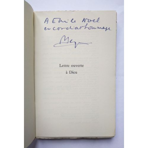 Robert Escarpit Lettre Ouverte À Dieu Avec Un Envoi Autographe Signé 1966 Albin Michel