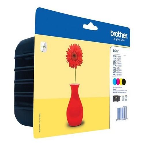 Brother 121 Value Pack Cartouche d'encre Noir, Jaune, Cyan, Magenta