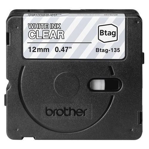 Brother BTAG-135 - Blanc sur clair - Rouleau (1,2 cm x 4 m) 1 cassette(s) boîte de suspension - bande d'étiquettes