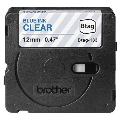 Brother BTAG-133 - Bleu sur transparent - Rouleau (1,2 cm x 4 m) 1 cassette(s) boîte de suspension - bande d'étiquettes - pour P-Touch PT-N10, PT-N20, PT-N25BT