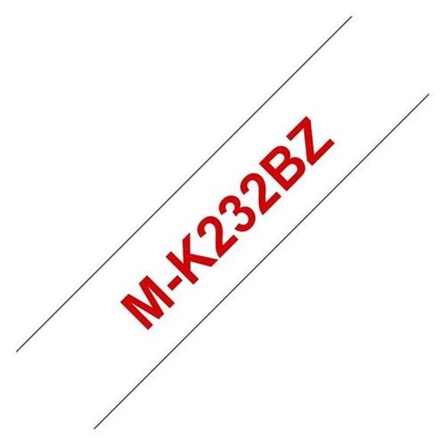 Brother M-K232BZ - Rouge sur blanc - Rouleau (1,2 cm x 8 m) 1 cassette(s) bande non plastifiée - pour P-Touch PT-55, PT-65, PT-75, PT-85, PT-90, PT-BB4