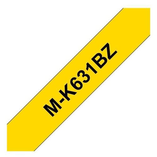 Brother M-K631BZ - Noir sur jaune - Rouleau (0,9 cm x 8 m) 1 cassette(s) bande non plastifiée - pour P-Touch PT-55, PT-65, PT-75, PT-85, PT-90, PT-BB4