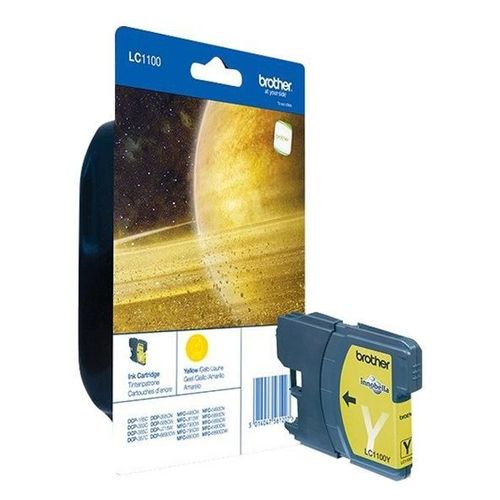 Brother LC1100Y - Jaune - original - cartouche d'encre - pour Brother DCP-185, 385, 395, 585, J715, MFC-490, 5490, 5890, 5895, 6890, 790, 795, 990, J615
