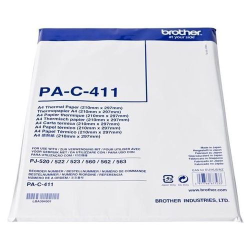 Brother - A4 (210 x 297 mm) 100 feuille(s) papier thermique - pour PocketJet PJ-673, PJ-722, PJ-723, PJ-762, PJ-763, PJ-763MFi, PJ-773; PocketJet 6