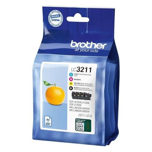 Brother LC3211 Value Pack - Pack de 4 - noir, jaune, cyan, magenta - original - cartouche d'encre - pour Brother DCP-J572, DCP-J772, DCP-J774, MFC-J890, MFC-J895
