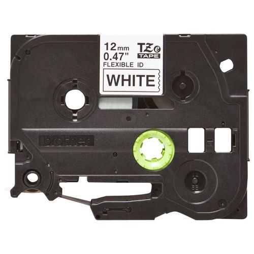Brother TZe-FX231 - Adhésif - noir sur blanc - Rouleau (1,2 cm x 8 m) 1 cassette(s) ruban ID flexible - pour Brother PT-D210, D600, H110; P-Touch PT-1005, 1880, E310, E800; P-Touch Cube Plus...
