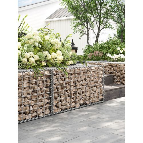 Lot De 10, Gabions À Pierres, Cages Métallique, Maille Fine 5 X 10 Cm, Acier Galvanisé Antirouille, 100 X 50 X 30 Cm, Cloison Murale, Décoration Jardin