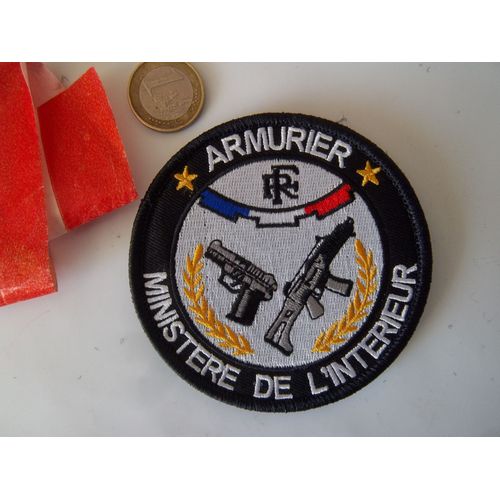 Écusson Patch Insigne Tissu Ministère De L’Intérieur Armurier