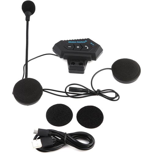 Kyaoayo-Intercom Bluetooth Oreillette Pour Casque De Moto Bluetooth V5.0 Haut Parleurs Prenant En Charge Les Appels Mains Libres