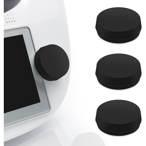 Kyaoayo-Lot De 3 Coques De Protection En Silicone Compatibles Avec Interrupteur Thermomix Tm6 - Anti-Poussière - Accessoire Pour Robot De Cuisine Tm6 - Protection Et Décoration - Noir