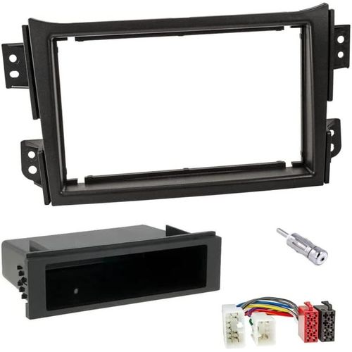KYAOAYO-Sound Way - Kit De Montage Autoradio, Façade Cadre De Radio 1 Din / 2 Din, Adaptateur Compatible Avec Opel Agila, Suzuki