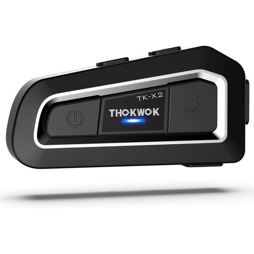 Kyaoayo-Intercom Moto, Tk-X2 Casque Moto Ecouteur Bluetooth Pour 2-3 Personnes, Kit Main Libre Oreillette Bluetooth Stéréo Hi-Fi, Radio Fm, Communication Système Pour Motocross/Atv/Motoneige (1 Pièce