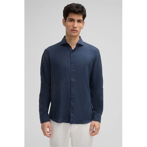Chemise En Lin Ceasar, Bleu Foncé
