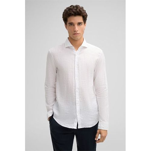 Chemise En Lin Ceasar, En Blanc