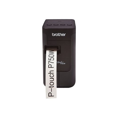 Brother P-Touch PT-P750W - Imprimante d'étiquettes - transfert thermique - Rouleau (2,4 cm) - jusqu'à 30 mm/sec - USB 2.0, Wi-Fi(n), NFC - outil de coupe