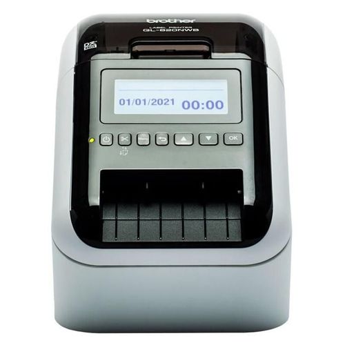 Brother QL-820NWBcVM - Imprimante d'étiquettes - deux couleurs (monochrome) - thermique direct - rouleau (6,2 cm) - 300 x 600 ppp - jusqu'à 110 étiquettes/minute - USB 2.0, Bluetooth 5.2...