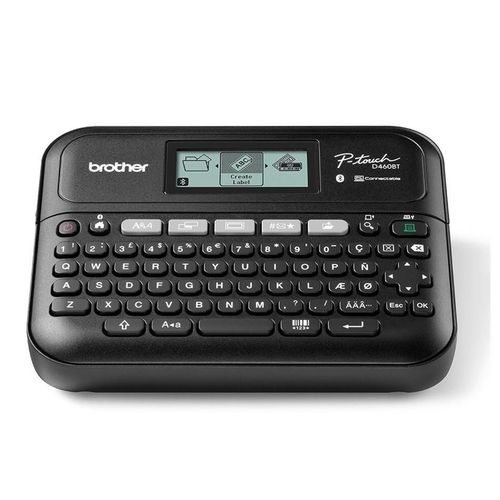 Brother P-Touch PT-D460BTVP - Étiqueteuse - Noir et blanc - transfert thermique - 18 mm de large - 180 dpi - jusqu'à 30 mm/sec - USB, Bluetooth 5.0 - outil de coupe - impression par 5 lignes...