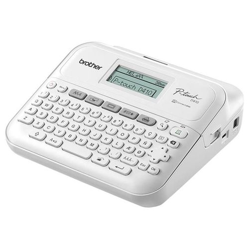 Brother P-Touch PT-D410VP - Étiqueteuse - Noir et blanc - transfert thermique - 18 mm de large - 180 dpi - jusqu'à 20 mm/sec - USB - outil de coupe - impression miroir, impression verticale -...