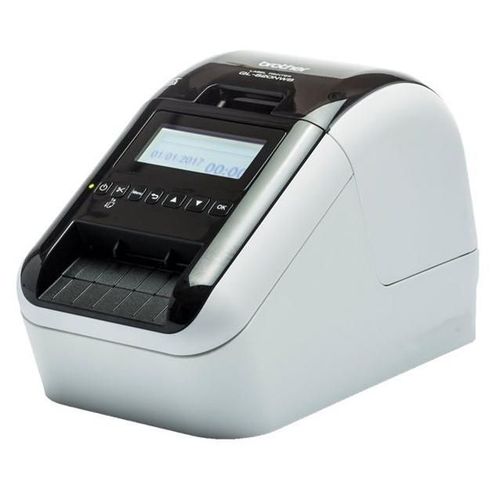 Brother QL-820NWB - Imprimante d'étiquettes - deux couleurs (monochrome) - thermique direct - rouleau (6,2 cm) - 300 x 600 ppp - jusqu'à 110 étiquettes/minute - USB 2.0, LAN, Wi-Fi(n), hôte USB...
