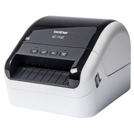 Brother QL-1100c - Imprimante d'étiquettes - thermique direct - Rouleau (10,36 cm) - 300 x 300 ppp - jusqu'à 110 mm/sec - USB 2.0 - outil de coupe - noir brillant, blanc