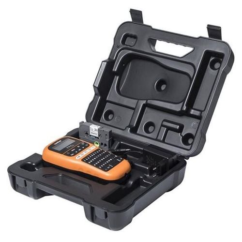 Brother P-Touch PT-E110VP - Étiqueteuse - Noir et blanc - transfert thermique - Rouleau (1,2 cm) - 180 dpi - jusqu'à 20 mm/sec - outil de coupe - impression par 2 lignes - noir, orange